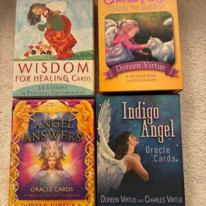 Doreen Virtue 4 deck Tarot Bundle features Cherub Angel and Caroline Myss,Wisdom